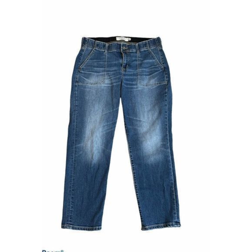 Torrid Womens 12‎ First At Fit Elastic Waist High Rise Cropped Jeans